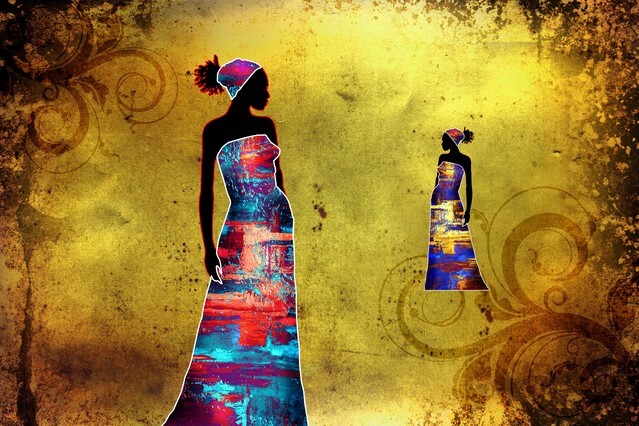 Africa retro vintage style